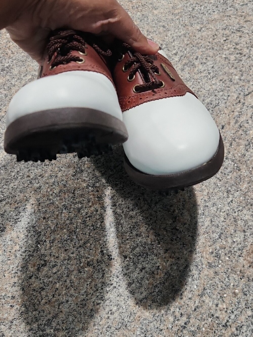 FootJoy Soft-Joys Sierra Women’s White & Brown Saddle Golf Shoes Size 6.5 - Picture 7 of 9